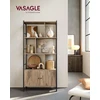 VASAGLE pastatoma lentyna su 4 atviromis lentynomis ir spintele, 74 x 30 x 154.5 cm, 777LBC022B50