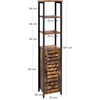 VASAGLE pastatoma lentyna su spintele ir 5 lentynomis, 37 x 30 x 167 cm, VSC37BX