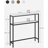 VASAGLE siauras konsolinis staliukas su 2 lentynomis, 80 x 20 x 80 cm, LNT130W59
