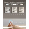 VASAGLE sieninė vonios spintelė su veidrodžiu, LED apšvietimu ir USB-A BBK133W01
