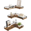 VASAGLE sieninės kampinės lentynos, 3 vnt., L formos, 40 x 29 cm, LLS833KD01