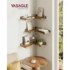 VASAGLE sieninės kampinės lentynos, 3 vnt., L formos, 40 x 29 cm, LLS833KD01