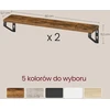 VASAGLE sieninės lentynos, 2 vnt., 60 cm, rudos ir matinės juodos, LWS062K01