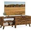 TV staliukas VASAGLE televizoriaus staliukas su reguliuojamomis lentynomis, 140 × 40 × 50 cm, ruda, iki 65 colių televizoriams, LTV027 × 01