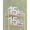 VASAGLE trijų lygių vežimėlis su lentynomis ir audinio krepšiu LLR703G01