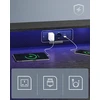 VASAGLE žaidimų kompiuterio stalas su LED apšvietimu ir maitinimo juosta 120 x 60 cm LWD192B56