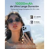 VEEKTOMX išorinė baterija 10000 mAh, 22,5 W, su USB-A ir USB-C jungtimis, VT103