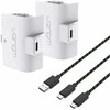 VENOM baterijos Xbox serijai / Xbox One valdikliams balta (2x1100mAh) + 3 metrų laidas