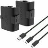 VENOM baterijos, skirtos Xbox serijai / Xbox One juoda (2x1100mAh) + 3 metrų laidas