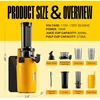 Ventray lėtaeigė sulčiaspaudė, 60 aps./min, 400 ml talpa, 100 W galia, GINNIE modelis