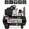 Vertex Best Performance oro kompresorius 50 l, 206 l/min, 8 bar, 1,5 kW, su ratais, VHC50