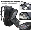 VESERI neperšlampamas 18,4 colių nešiojamojo kompiuterio kuprinė su batų skyriumi ir USB krovimo prievadu, 45 l, juoda, XY39