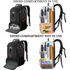 VESERI neperšlampamas 18,4 colių nešiojamojo kompiuterio kuprinė su batų skyriumi ir USB krovimo prievadu, 45 l, juoda, XY39