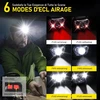 Vinabo LED galvos žibintas, 500 lm, 6 režimai, IPX4, 30° reguliuojamas kampas, AAA maitinimas