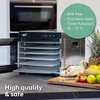 Vita5 maisto džiovintuvas iš nerūdijančio plieno, 6 padėklai, reguliuojama temperatūra 35–75 °C, 650 W, Nobel Pro6