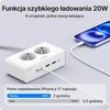 Voomy maitinimo ilgintuvas su 4 USB jungtimis, 65 W, 2 m, 2 lizdais, S20