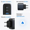 Voomy USB-C GaN įkroviklis 65 W su 2 USB-C ir USB-A jungtimis M6