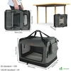 VOUNOT sulankstomas transportavimo krepšys šunims ir katėms M 60 × 44 × 44 cm, pilkas