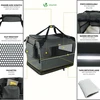 VOUNOT sulankstomas transportavimo krepšys šunims ir katėms M 60 × 44 × 44 cm, pilkas