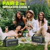 W-KING nešiojama Bluetooth garso kolonėlė 60 W IPX6 atspari vandeniui, stereofoninis garsas, 40 h veikimo su NFC, AUX, TF, mikrofonas, D9-1