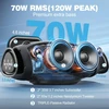 W-KING nešiojama Bluetooth kolonėlė su belaidžiu mikrofonu, 70 W RMS, IPX6, X10 MIC