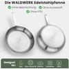 WALDWERK nerūdijančio plieno keptuvė 28 cm, apvali, be dangos, WW_P