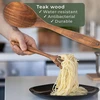 WALDWERK virtuvinių įrankių rinkinys iš tikmedžio medienos, 9 dalių, su žnyplėmis ir šluotele