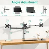 Bontec WALI trijų monitorių stalinis laikiklis iki 27 colių, VESA 75/100 mm M003S