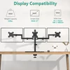 Bontec WALI trijų monitorių stalinis laikiklis iki 27 colių, VESA 75/100 mm M003S