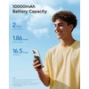 WeeFancy išorinis akumuliatorius 10000 mAh, 22,5 W, PD, QC, su integruotais laidais, WF103C