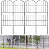 WELDUN sodo tvora metalinė, 10 panelių, 310 cm x 85 cm aukščio, juoda, segmentinis barjeras gyvūnams