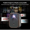 WEMAX nešiojamasis Full HD 1080p projektorius su Google TV, Wi-Fi ir Bluetooth VP01