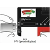 Werkzeyt baterijų testeris su analoginiu ekranu AAA, AA, C, D ir 9 V baterijoms B29821