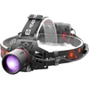 WESLITE UV LED žibintuvėlis galvai, 395 nm, USB įkrovimas, 3 režimai, lęšio reguliavimas