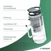 Wessper vandens filtruojantis ąsotis, borosilikatinio stiklo, 2,5 l, su filtrais, suderinamas su Brita Maxtra, juodas, AQUAMAX Crystalline