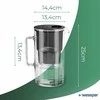 Wessper vandens filtruojantis ąsotis, borosilikatinio stiklo, 2,5 l, su filtrais, suderinamas su Brita Maxtra, juodas, AQUAMAX Crystalline
