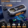 WHZOHCAR 26800 mAh automobilio startinis powerbankas su kompresoriumi 6000 A, 12 V