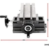 WilTec 2 ašių kryžminis frezavimo stalas 170 x 85 mm, X 100 mm, Y 80 mm, 61008