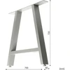 Wiltec A formos plieninės stalo kojos, 2 vnt., 70 x 72 cm, modelis 63263
