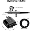 Wiltec aerografo kompresoriaus rinkinys HS-A9K, 150 W, su 1,8 m žarna, 65120