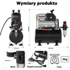Wiltec aerografo stūmoklinis kompresorius 6 bar, 3 l su reduktoriumi AF189 34205