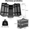 Wiltec aliumininis įrankių lagaminas su 12 pertvarų, 45 x 22,5 x 32 cm, 65017