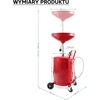 Wiltec alyvos surinkimo įrenginys 80 l su reguliuojamu 122–168 cm aukščiu, modelis 62573