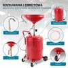 Wiltec alyvos surinkimo įrenginys 80 l su reguliuojamu 122–168 cm aukščiu, modelis 62573