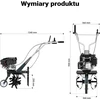 Wiltec benzininis sodo kultivatorius 144 cm³, 2,5 kW, 36 cm darbinis plotis, 65050