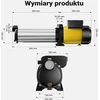 Wiltec daugiapakopis išcentrinis vandens siurblys 2200 W, 9000 l/h, 105 m, 51547