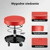 Wiltec dirbtuvių taburetė su ratukais, reguliuojamo 405–535 mm aukščio, 150 kg, 65296