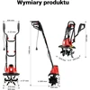 Wiltec elektrinis kultivatorius 1050 W, 380 aps./min., 220 mm darbinis gylis, 62862