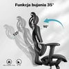 Wiltec ergonominė biuro kėdė su reguliuojamu galvos atlošu ir porankiais, 150 kg, 64984