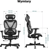 Wiltec ergonominė biuro kėdė su reguliuojamu galvos atlošu ir porankiais, 150 kg, 64984